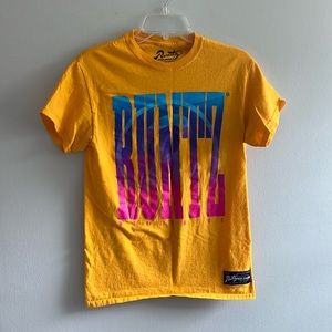 Runtz Worldwide 100% cotton gold neon 90s look graphic tee